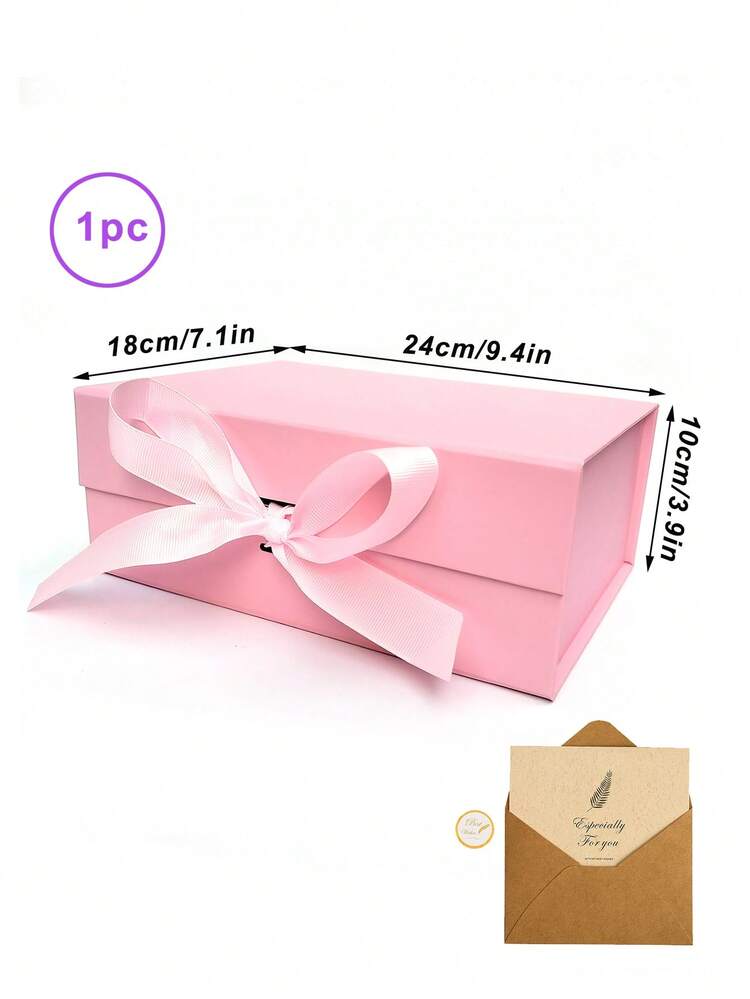 Foldable Thick Cardboard Gift Box, Rectangular, Magnetic Lid, With Ribbon, Suitable For Groomsmen Proposal, Wedding, Christmas, Halloween, Birthday Gift Packaging - Multicolor - View 36