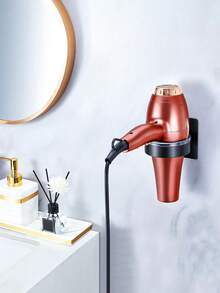 Soporte de pared para secador de pelo, organizador de baño para secador sin taladro, estante para plancha, tenaza, y otros utensilios de aseo