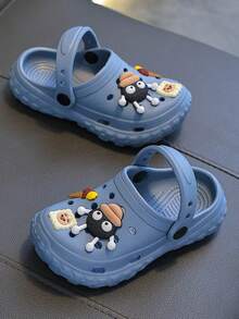 1 Pair EVA Children's Clogs, Boys & Girls Anti-Slip Breathable Closed Toe Beach Sandals - Baby Blue - View 2