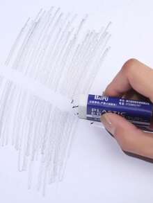 6 件装白色铅笔橡皮擦，学校和办公用品，随机款式绘画和绘图橡皮擦 - 白色 - 查看 8