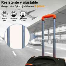 Maleta Cabina Equipaje De Mano 10kg Con Candado 18 Pulgada - Negro - Ver 4