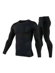 Conjunto Térmico Blusa e Calça Proteção Uv50+ Solar Segunda Pele Unissex Não Peluciado - Cinza - Visão 4