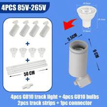 (Set) GU10 Recessed Track Lights, Home Decor Linear Lighting Spotlights, Rotatable Lamp Head Aluminum Alloy Housing Black/White 110-240V, Compatible With Track Rails, Suitable For Home, Living Room, Bedroom, Room, Store, Closet, Display Cabinet, Clothing Store, Gallery, Corridor, Foyer, Stairs, Office, Bar - GU10 Track Light - View 14
