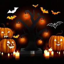 Decorațiune amuzantă cu dovleac de Halloween - Mini decor horror, decorațiune amuzantă cu dovleac de Halloween pentru desktop, cadou de sărbători, cadou de petrecere