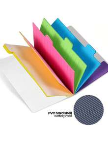 1pc Index Divider Sticky Notes, Labeled Self-Adhesive Line Notes, 60 Sheets Lined Notes, Mixed Neon Colors, Random Color