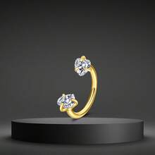 1pc Stainless Steel Zirconia Horseshoe Ring Piercing Nose Ear Belly Rings Women Cartilage Helix Earrings Daith Piercing Jewelry