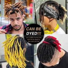 Ombre 1b/30 Dreadlock Extensions Human Hair 30 Strands Natural Color Full Handmade Permanent Loc Extension Human Hair For Women/Men/Kids Can Be Dyed Bleached Curled Twisted - 1b/30 màu - Xem 8
