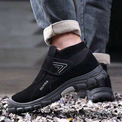 Scarpe, anti-schiacciamento, anti-perforazione, resistenti all'usura, in pelle scamosciata, anti-scintille, termoisolanti, serie di scarpe protettive