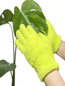 1Pair Microfiber Warm Cleaning Gloves - Coral Fleece Stretchable Breathable Housework Gloves, Cycling Gloves, For Gardening, Kitchen, Car Washing, Boat, RV, Pool & Home Surfaces Cleaning - Plant Dusting, Leaf Removal, Gentle Dust Absorption, Washable, Essential Household Cleaning Gloves Perfect For Christmas, Best For Thanksgiving, Durable Gloves - Multicolor - View 3