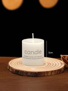 1 pièce Bougie colonne de style européen classique blanche ivoire, bougie romantique sans fumée pour la maison/le mariage/l'hôtel