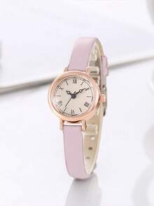 Fashion Student Watch Leather Strap Watch Small Plate Thin Student Exam Watch Female Retro Quartz Watch, Send Girlfriends, Friends, The Most Ideal Holiday Gift, Clock