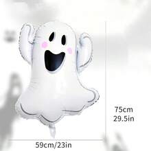 3/6 piezas, Globos de Halloween Fantasma, Globos de Fantasma Blanco de Papel de Aluminio, Globos de Fantasma Lindos de Halloween, Decoraciones de Fiesta con Tema de Fantasma, Suministros de Fiesta de Halloween, Juegos de Globos de Fiesta de Halloween