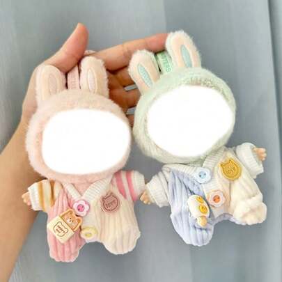 1pc Clothing Only] La Bbu Bbu Hanging Decor, La Bbu Bbu Sitting Party Doll Clothes, Ribbed Romper, Cute