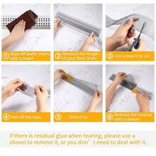 1 Roll Of Disposable Self-Adhesive Floor Drain Sticker: A Cuttable Roll Of Sewer Insect-Proof, Water-Filtering Hair Filter Floor Drain Sticker, With An Anti-Clogging Net And Adhesive Backing. It Is Suitable For Floor Drains And Window Screens, And Is A Multi-Functional Self-Adhesive Sticker.