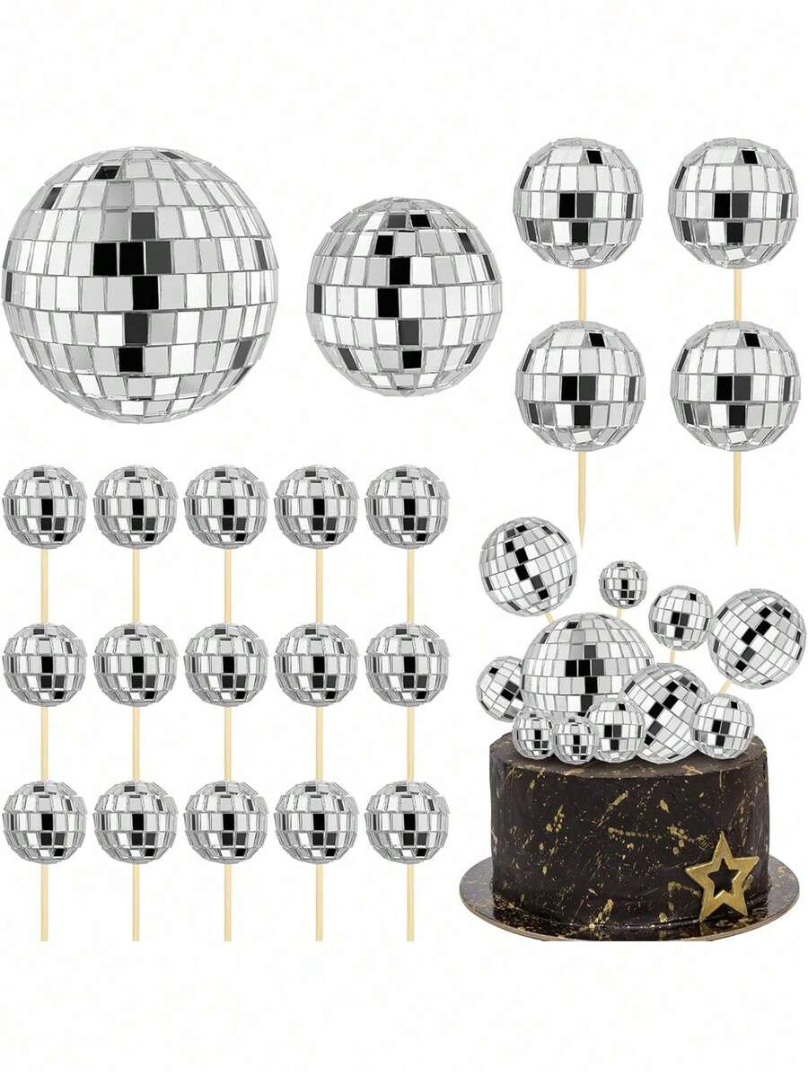 G.C Decorazioni Da Festa Anni '80 E '90, Retro Disco Tema Di Festa Con Addobbi A Forma Di Palloncino, Sfondo Colorato, Palloncini In Gomma Disco