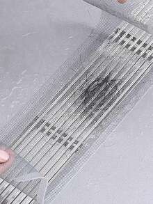 Abschneidbare Duschablauf Haareinfänger selbstklebende Bodenablauf Aufkleber, Einweg-Mesh Badezimmer Küche Spülbecken Haarfilter