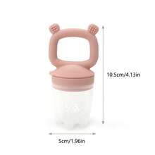 7pcs Silicone Baby Food Feeder, Cute Bear Shaped Infant Fruit Feeder Pacifier, Includes 6 Extra Silicone Food Pouches, Christmas, Halloween, Thanksgiving Gift - Multicolor - View 5