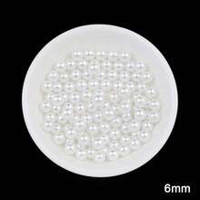 3/4/5/6/8/10/12/14mm（50~1000 颗）白色未钻孔珍珠工艺珠、散装隔珠适用于 DIY 珠宝制作、工艺品、装饰和花瓶填充物（各种尺寸） - 白色無孔珍珠 - 查看 17
