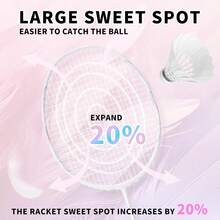 KUMPOO Raqueta Badminton Profesional, 5U-77grams Raqueta de Bádminton Ligera Hecha de Fibra de Carbón, Juego de Raqueta de Bádminton con Cinta para Empuñadura y Bolsa de Cubierta, YULING+LIULI - YULING-rosa - Ver 8