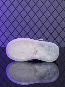 Mid-Top LED Lighting Soft Leather Breathable Sports Shoes, Suitable For Boys And Girls - Casual, Shock-Absorbing, All-Season Non-Slip Outdoor Running And Walking Shoes