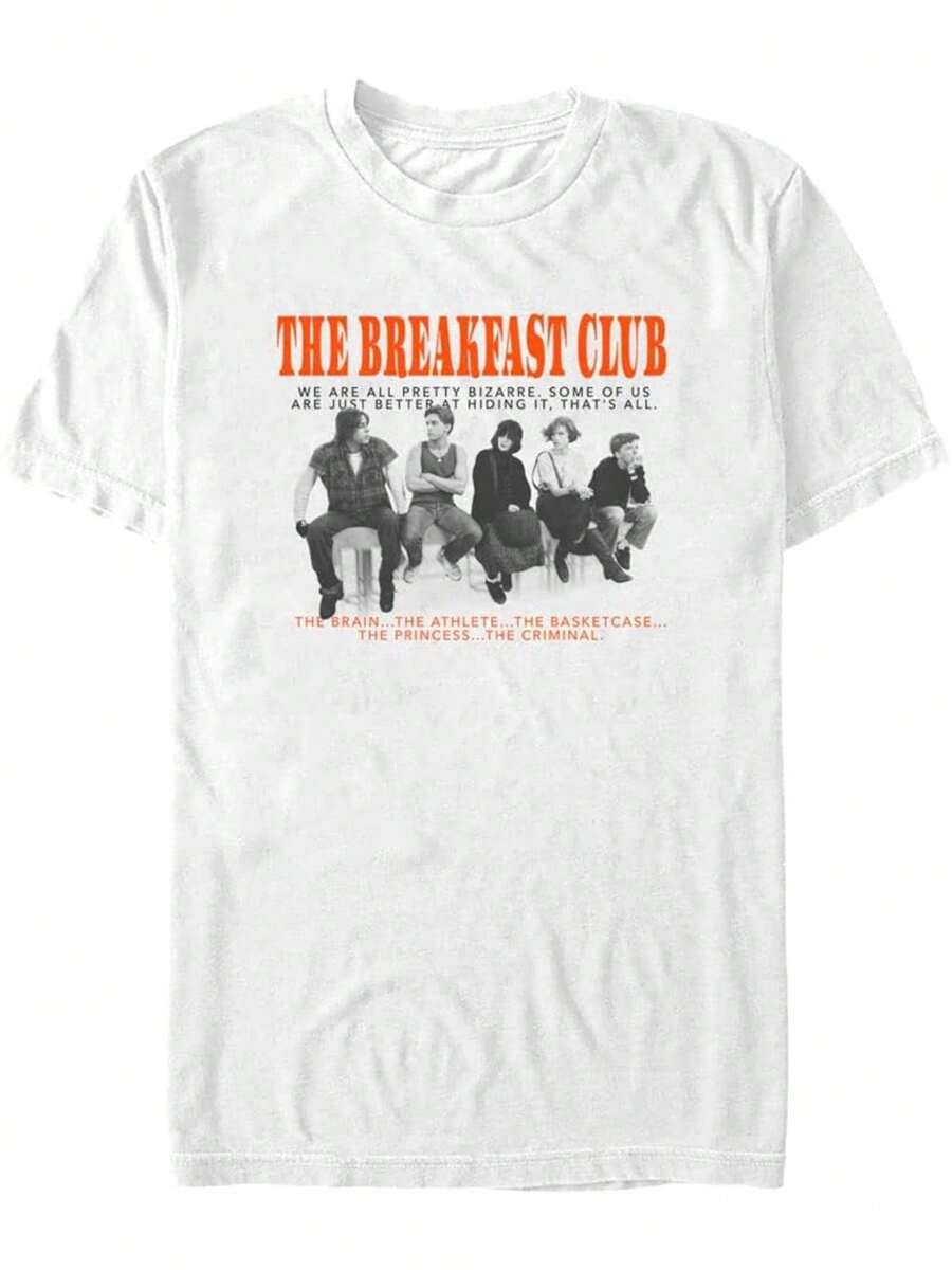 Fifth Sun The Breakfast Club Quotes Pop Short Sleeve Tee Shirt - trắng - Xem 1