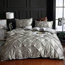 Full Satin Bedding Set In Wine Red, Silk - Like, Luxury Soft Burgundy Comforter Cover, Chic Bedroom Decor, Zippered (1 Duvet Cover + 2 Pillow Cases) - 多48 - 查看 1