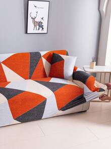 1 件印花弹力沙发套防脏现代沙发套简约风格沙发套装适用于客厅卧室户外沙发保护套 L 形组合躺椅 1/2/3/4 座靠垫套家居装饰沙发沙发 - 桔色 - 查看 6