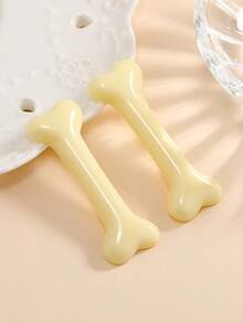 2pcs Fashion Solid Bone Shape Hair Clips, Great For Daily Hairstyle Decor, School Stuff, Hair Accessories