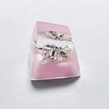 1 szt. Przezroczysta i urocza metalowa klawiatura mechaniczna z motylkowymi nakładkami na klawisze, wysokość SA, materiał ABS, pięknie rzeźbiony zamiennik klawisza ESC, piękny prezent na akcesoria komputerowe DIY