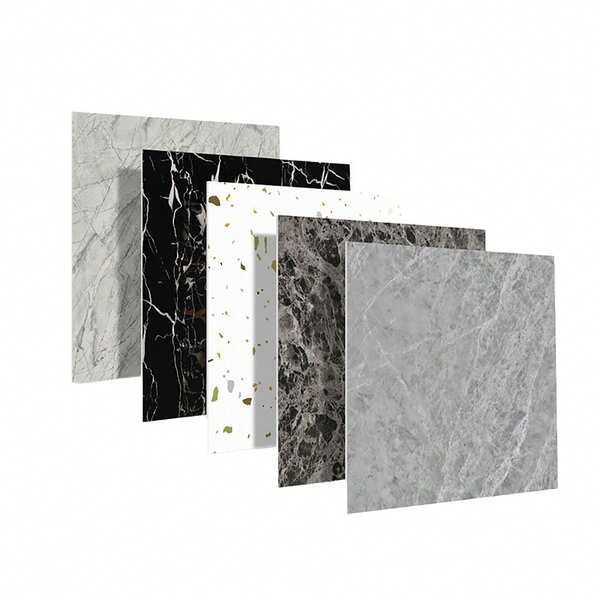 Self-Adhesive Marble PVC Floor & Wall Tiles - 35 Pcs, Peel & Stick, Waterproof Skidproof, Removable Vinyl Decals For Indoor Home Decor, Matte Finish