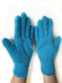 1Pair Microfiber Warm Cleaning Gloves - Coral Fleece Stretchable Breathable Housework Gloves, Cycling Gloves, For Gardening, Kitchen, Car Washing, Boat, RV, Pool & Home Surfaces Cleaning - Plant Dusting, Leaf Removal, Gentle Dust Absorption, Washable, Essential Household Cleaning Gloves Perfect For Christmas, Best For Thanksgiving, Durable Gloves - Multicolor - View 17