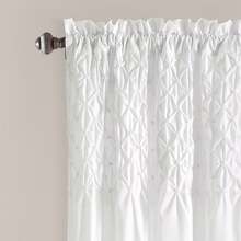 Lush Decor Bayview Window Curtain Panels White 54X63+2 Set Halloween-Fall Decor-Room Decor - 白色 - 查看 3