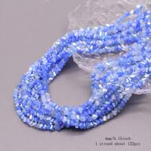4mm 130 buc. Mărgele de cristal transparente triunghiulare Mărgele de sticlă de cristal de culoare strălucitoare Mărgele libere pentru realizarea de bijuterii, colier de cercei DIY