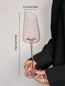 1 件法国限量版浪漫粉色香槟杯，高端起泡酒杯，复古高脚杯 - 粉色 - 查看 2