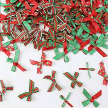 10/20pcs Christmas Mini Bows Small Satin Ribbon Bows Bowknot Metallic Edge For Hand Account Sewing Appliques Crafts Decor Wedding Birthday Party Decoration DIY Crafts
