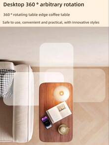 1 Household Movable Sofa Side Table, Laptop Lift Table, Bedroom Slouchy Bedside Table, Mobile Coffee Table