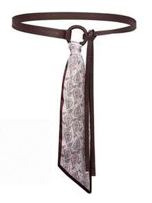 Bộ khăn choàng kiêm thắt lưng đa năng | Phụ kiện thời trang 2 trong 1 | Khăn choàng lụa & Thắt lưng - Nhiều màu - Xem 4