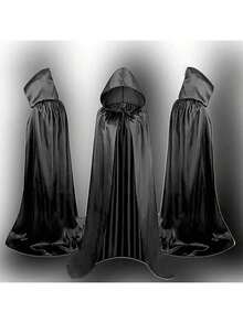 1 件万圣节连帽斗篷，万圣节连帽斗篷女巫服装吸血鬼斗篷巫师长袍角色扮演服装男士，万圣节圣诞斗篷服装派对斗篷