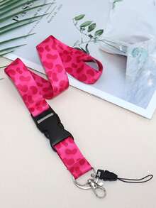 1 dây đeo cổ tháo rời đựng chìa khóa, móc chìa khóa, dây đeo cổ họa tiết báo hồng cho giáo viên nam nữ, dây đeo điện thoại có khóa tháo lắp nhanh đựng thẻ căn cước, ví. Quà tặng Giáng sinh - Báo hồng - Xem 7