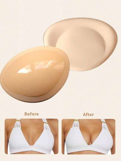 2pcs Chest Enhancement Adhesive Bra, Thick Sponge Bra Pad, Chest Enhancement Removable Attachment, Swimsuit, Invisible Bra, Intimate Accessories