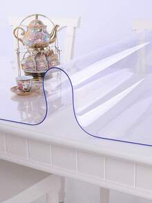 1pc Table Mat Transparent Protective Pvc Protective Fabric That Can Be Cut, Table Mat, Desk Mat, Self-Cleaning, Stain-Resistant And Heat-Insulating Protective Desktop Mat