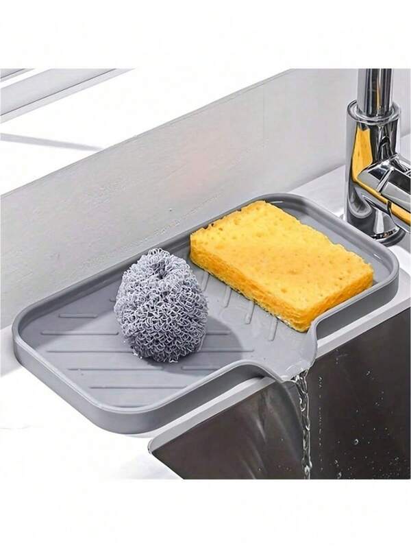 1 saboneteira de silicone com drenagem, porta-sabonete para banheiro, porta-sabonete doméstico, caixa de sabão com drenagem, adequada para uso na cozinha