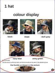 1 chiếc mũ rộng vành có thể gập lại dành cho cả nam và nữ, thích hợp cho câu cá ngoài trời cắm trại đi bộ đường dài, chống tia UV, mũ chống nắng kiểu cao bồi có dây đeo có thể điều chỉnh - Nhiều màu - Xem 3