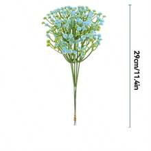 Sky Blue/White Real Touch 4/18pcs/30pcs Artificial Gypsophila Flowers - Suitable For Wedding Bride Engagement Home Scene Flower Arrangement, Mother'S Day Decoration, Home Decor