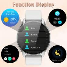 Smartwatch con llamada/marcación inalámbrica, múltiples recordatorios de aplicaciones, adecuado para hombres y mujeres, reloj deportivo, fondo de pantalla personalizable, control de música, compatible con iOS/Android