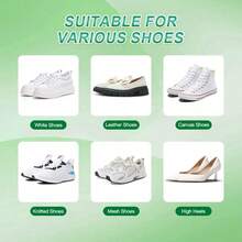 Nuokaiqi White Shoe Cleaning Cream, A Whitening And Decontamination Agent For Leather, Car Interiors And Genuine Faux Leather Sofas, A Multi-Purpose Cleaner With Sponge  Outdoor  Casual  Cute    Aluminum Alloy    Family  Zipper    Party  Holiday  School  Office - 白色 - 查看 5