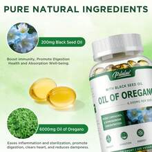 PSLALAE Oregano Oil Softgels - Helps Promote Intestinal And Digestive Health, Improve Absorption, And Boost Immunity And Energy Levels - 120pcs - 120粒膠囊 - 查看 8