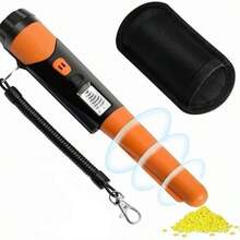 Detector De Metales Pin Pointer, Detector De Metales De Mano De Alta Sensibilidad, Con Linterna Led Y Bolsa De Cinturón, Adecuado para Adultos y Niños Herramientas De Caza Del Tesoro - Naranja - Ver 1