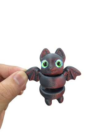 3D Baskılı Hayvan Bakır Anahtarlık: Esnek Eklemli Sevimli Yarasa - Sanatsal El Sanatları Aksesuarı, Tatil Hediyesi, Parti Hediyesi ve Hediye Kutusu Dolgusu Olarak Kullanılabilir, Cadılar Bayramı Hediyesi [Rastgele Renk]