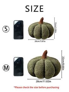 1pc Cute Pumpkin Throw Pillow, Decorative Pillow, Thanksgiving Decor, Suitable For Living Room Sofa, Bedroom Headboard, Available In Multiple Sizes, Great Gift, Green